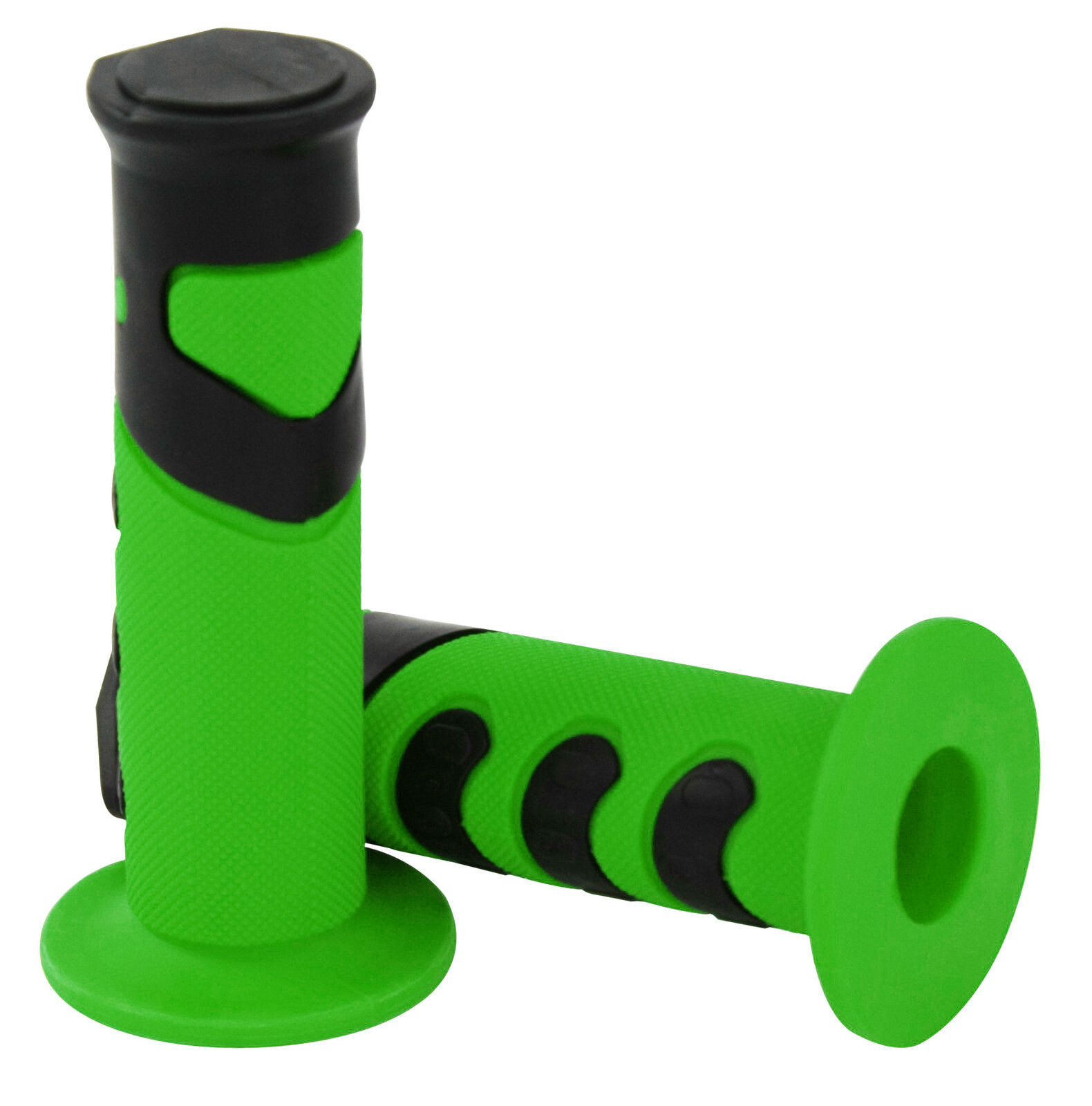 MOTOCROSS GRIPS GREEN / BLACK FOR KAWASAKI KX125 KX250 KXF250 KXF450 MX BIKES