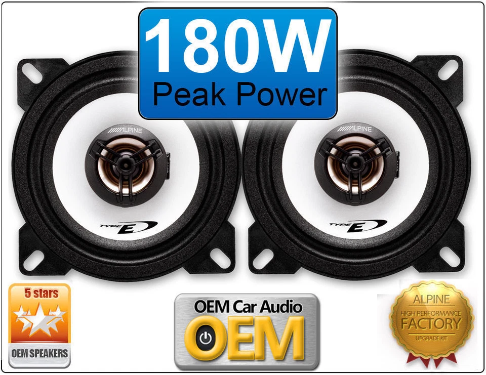 Skoda Fabia Rear Hatch speakers Alpine 10cm 4" car speaker kit 180W Max - Image 2 of 2