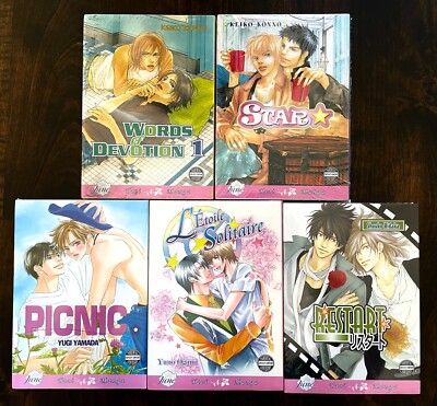 NEW Lot of 5 English Yaoi Manga_Various Authors_Shrink Wrapped (Lot #Y206)