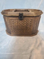 Gorgeous Vintage Lerner Sewing Box With Original Tray 15.75" x 9"