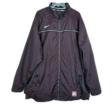 Vintage 90s Nike Team Jacket Men XL Maroon Full Zip Swoosh Logo Windbreaker