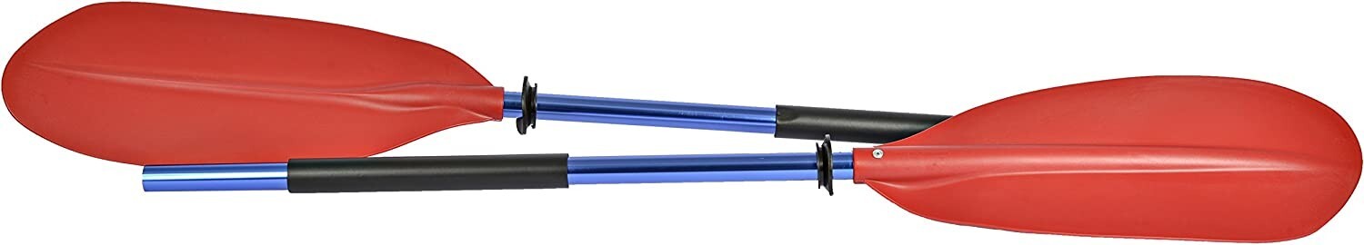 H2o Kayaks Fire Asymmetrical Kayak Paddle 220 cm Red Blade and Blue Shaft 2 PART