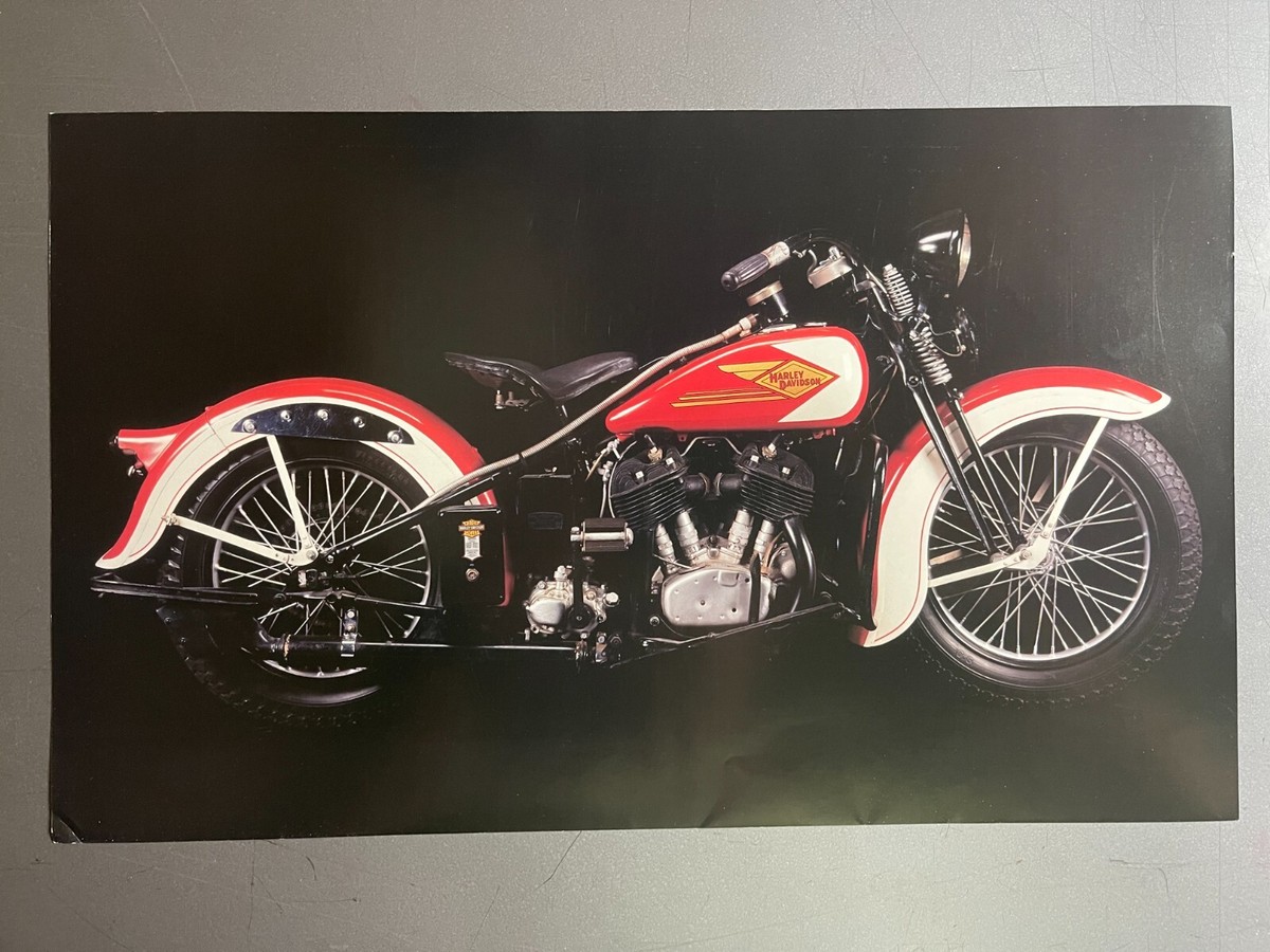 1935 Harley Davidson VLD Motorcycle Picture, Print - RARE