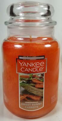 Yankee Candle SWEET BUNNY CARROTS Large Jar 22 Oz Orange Easter New Wax