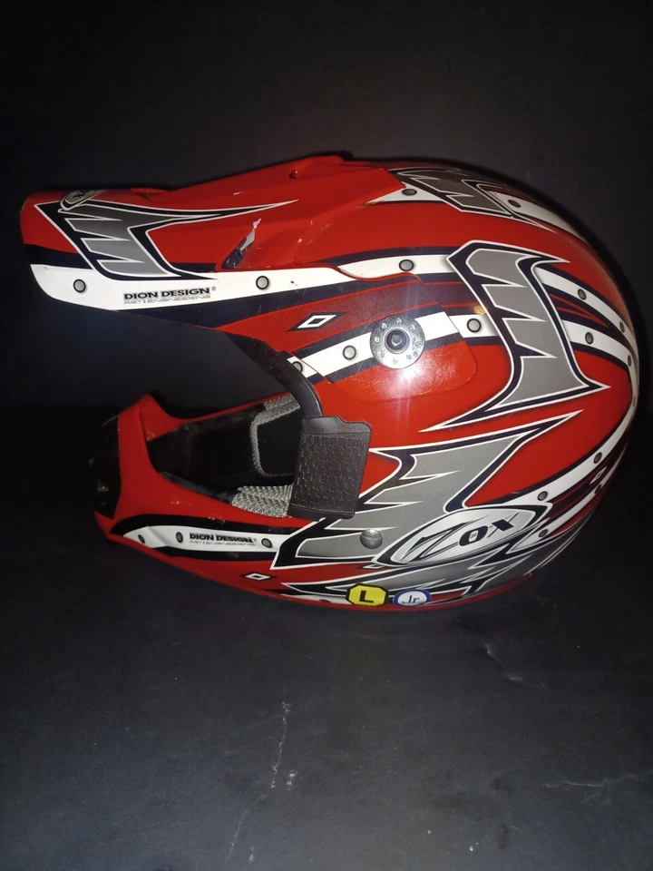 Zox Roost Jr Large Full Face Motocross Racing Helmet Tribe II Flat Red - Image 2 of 4