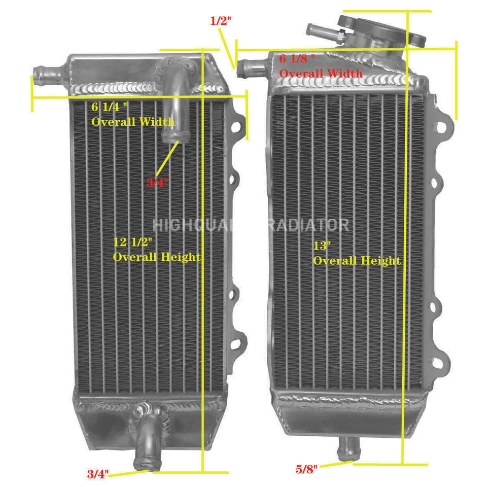 Motorcycle All Aluminum Radiator Fit For 2004-2006  Suzuki RMZ250 (L+R) Foto 2 de 4