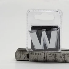 Chrome Letter "W" for cars trucks suv Peel-and-Stick 3D Car Emblem IP-555WZ