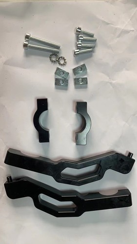 Black Snowmobile Straight Bar Handguard Mount for 2016-2019 Rush/SWITCHBACK INDY - Picture 2 of 6