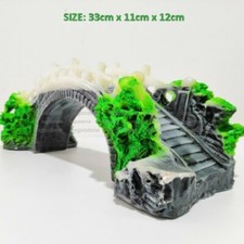 Large Aquarium Cave Bridge Ornament Rock Stones Fish Tank Hide Decorations