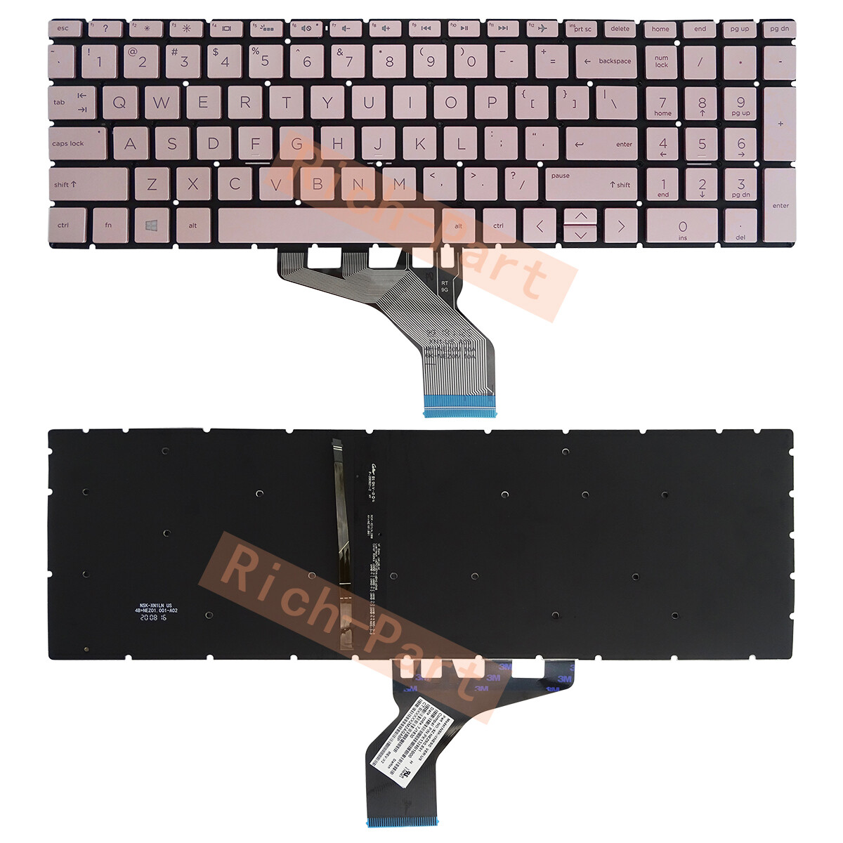 US Pink With Backlit Keyboard for HP Pavilion 17-CD 17-BY 17T-BY 17-CA 17Z-CA