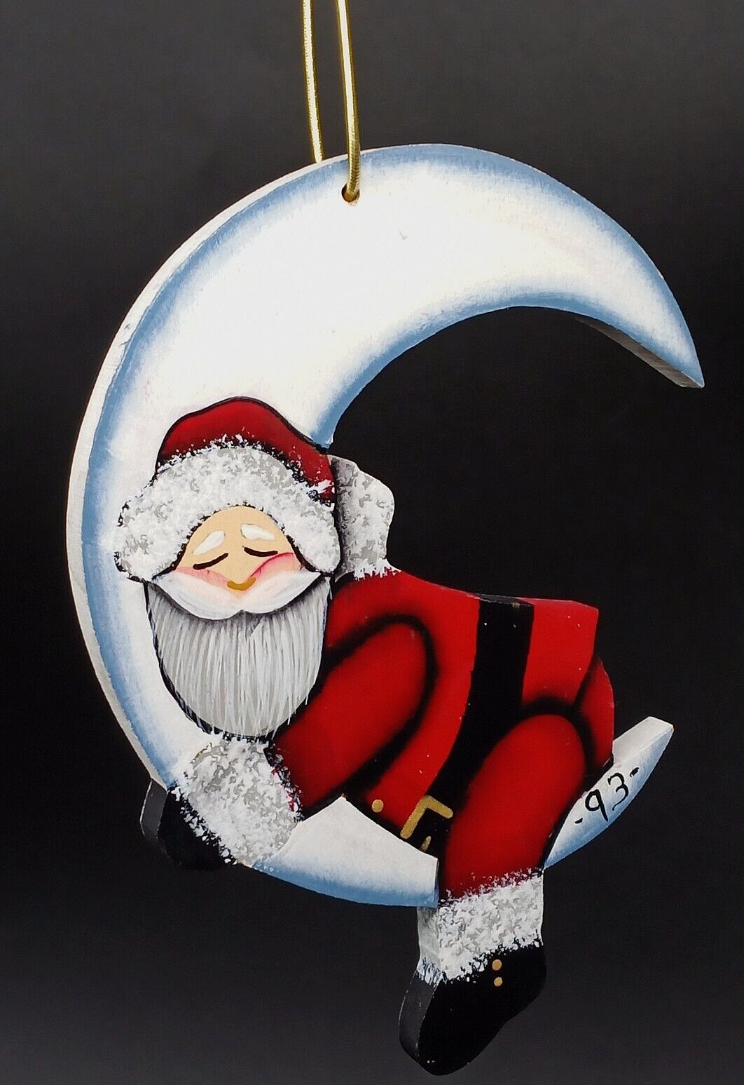 Moonlight Santa Ornament