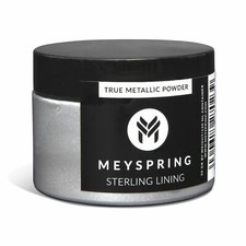 MEYSPRING Sterling Lining True Metallic Pigment Powder for Epoxy Resin - 50g Jar