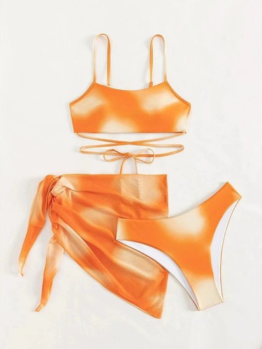 Nuevo Bikini Multicolor Tres Piezas Traje de Baño Playa Picante Niña Traje de Baño Lo último - Imagen 22 de 30