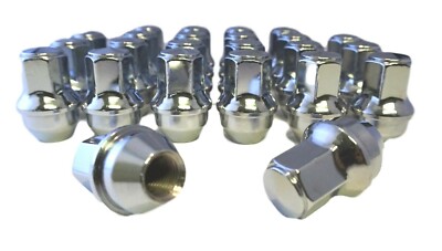 Set of 24 Chrome 14x1.5 Factory Stock Style Lug Nuts  2015-2025 Ford F-150