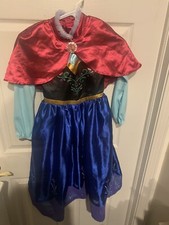Disfraz de Viaje Anna Frozen Colección Disney Niño Talla S 5/6 Capa Adjunta