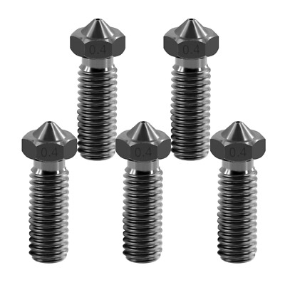 5Pcs Hardened Steel Volcano Nozzle 0.4mm for SW X1 X2 Vyper Kobra Plus/Max
