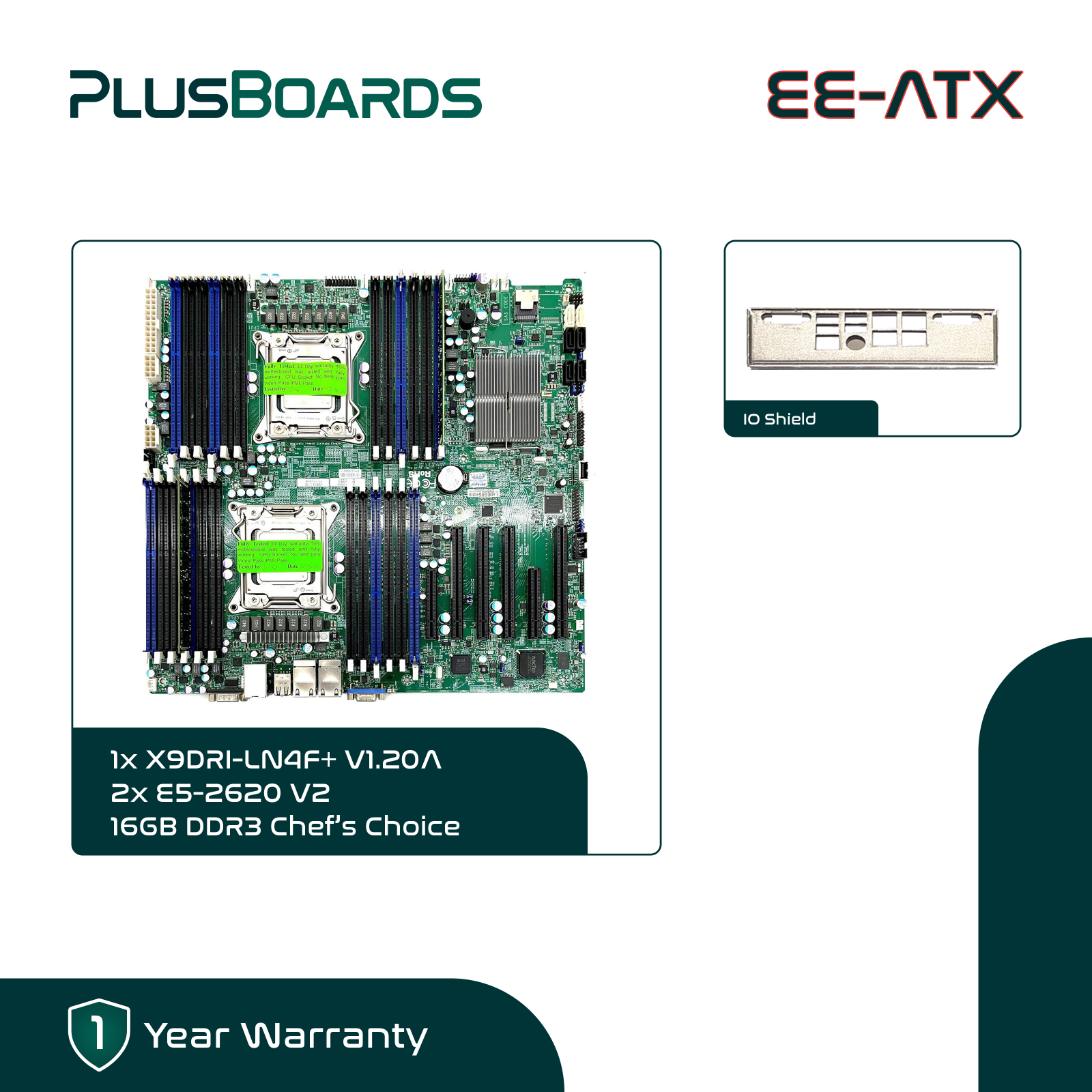 Supermicro X9DRi-LN4F+ MB with Intelö C602 Chipset Dual Socket - Server