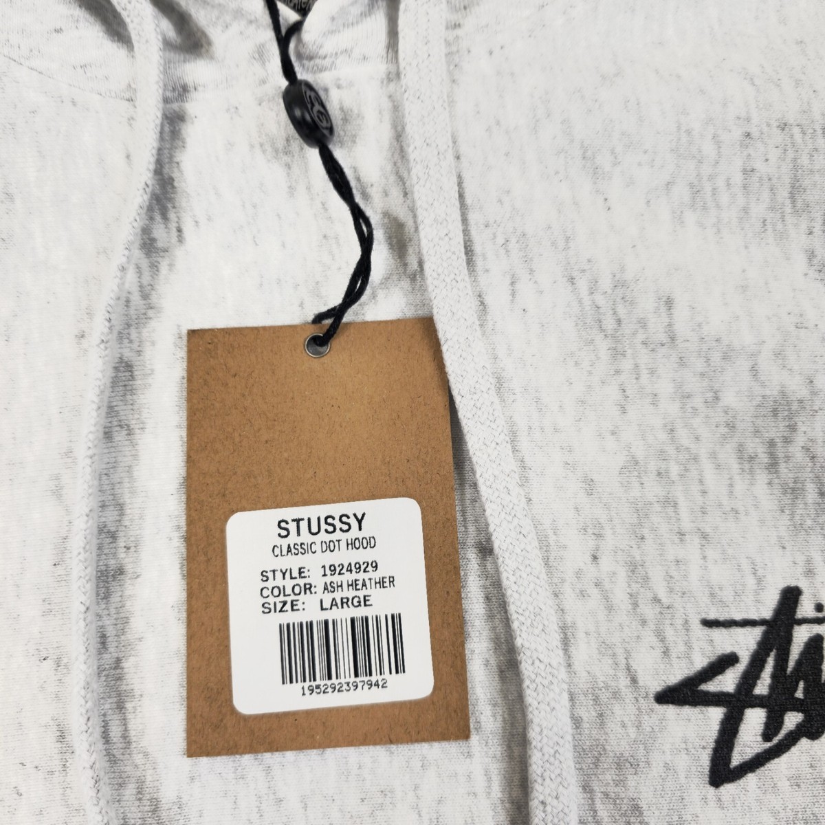 Stussy Classic Dot Hoodie Ash Heather Grey | eBay UK