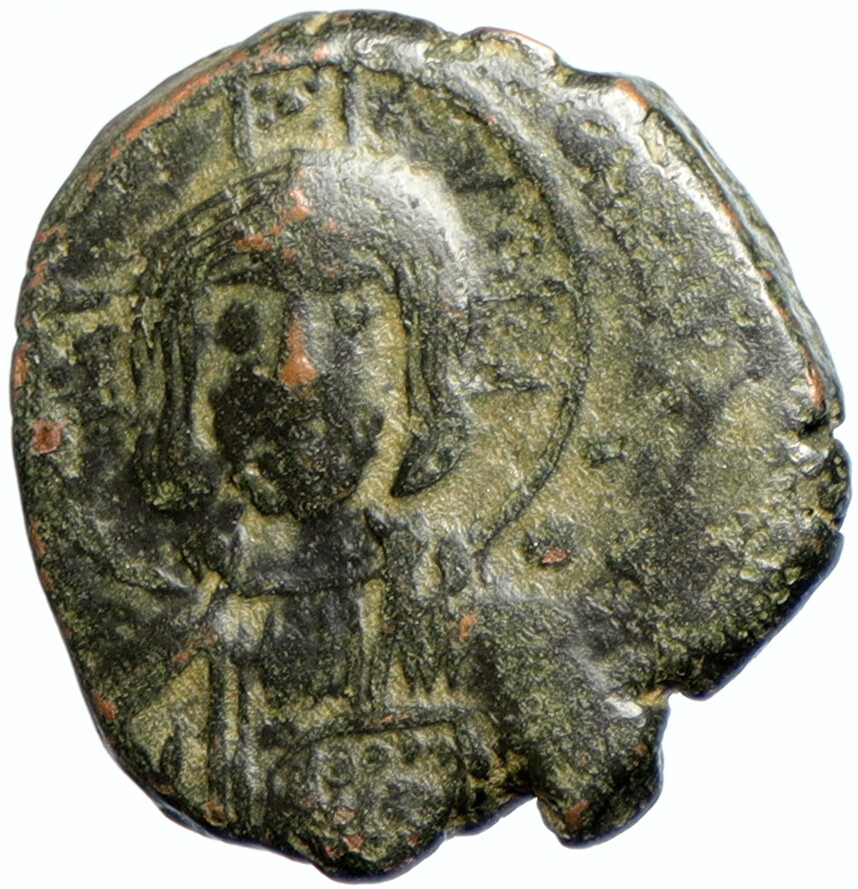 T-スクェアB.C.A.D. : Before Christ & Anno … JESUS CHRIST Class A2 Anonymous Ancient 976AD OLD Byzantine Follis