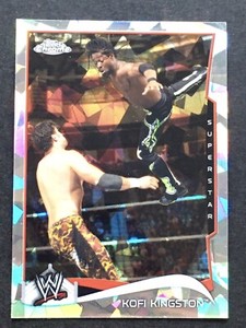 KOFI KINGSTON ~ 2014 Topps Chrome Silver ATOMIC REFRACTOR SP WWE #29 NM+ NEW DAY