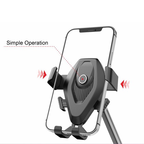 Motorcycle Electric Bike Phone Holder Auto Lock CellPhone GPS Mount Stand Riding - Photo 3 sur 15