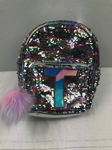 pastel initial flip sequin mini backpack