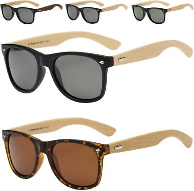 DESIGNER POLARISIERTE SONNENBRILLE HOLZ HORNRAND KLASSISCH QUADRATISCH HOLZ GROSS HERREN DAMEN