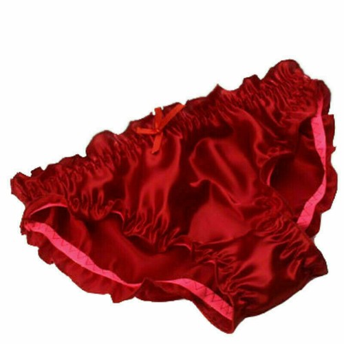 Womens Ruffles Deco Lolita Knickers 100% Silk Luxury Hipster Bikini Panties Cute - Picture 12 of 30