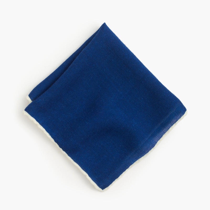 J.Crew Tipped Italian Wool Pocket Square | Made in Italy | $49.50