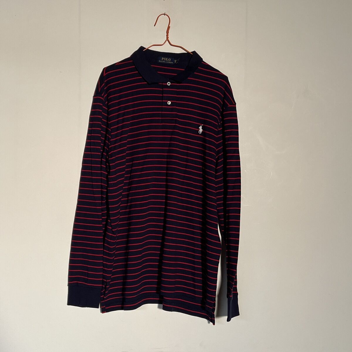 POLO RALPH LAUREN POLO SHIRT MEN'S SIZE XL/TG LONG SLEEVE POLO RALPH LAUREN POLO SHIRT MEN'S SIZE XL/TG LONG SLEEVE