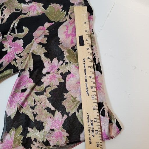 Alex Evenings Womens Black Pink Floral Lace Overlay Sheer Blouse Top Petites PM - Picture 16 of 19