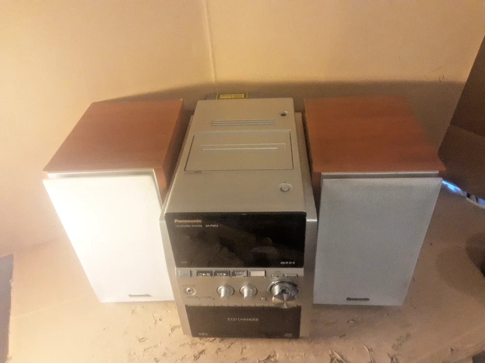 Panasonic SA-PM53 Cd Stereo System 5 Cd CHANGER / Tape- Am/Fm Rds Radio Mp3 - Image 3 of 4