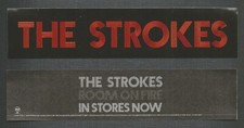 THE STROKES Rare VINTAGE 2003 PROMO Vinyl STICKER 7.5x1.75 for Room CD MINT USA