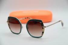 NEW WOOW SUPER STRIP 2 COL 1127 GREEN BRN TORT GRADIENT SUNGLASSES W/CASE 53-22