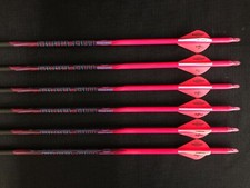 Black Eagle Outlaw Pink Crested Fletched 500 Arrows 1/2dz BRAND NEW