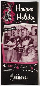 National Airlines Havana Holiday Millionaire's Vacation 1950s Brochure