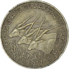 [#1182834] Coin, Central African States, 10 Francs, 1977, EF, Aluminum-Bronze, K