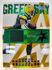 AHMAN GREEN #/50 GOLD REFRACTOR 2004 Topps Finest Football Game-Worn Jersey #107