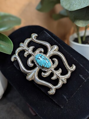 One Of The Largest Vintage Navajo Casted Turquoise Native American Jewelry Silver Bracelet One Of The Largest Vintage Navajo Casted Turquoise Native American Jewelry Silver Bracelet