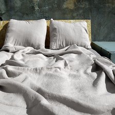 Washed Linen Duvet Cover, Crinkled Soft Pure Linen Comforter Cover - Natural