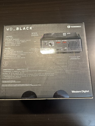 Western Digital WD_BLACK D50 Game Dock 0TB RGB Thunderbolt 3 WD Gaming Dock NEU - Bild 5 von 8
