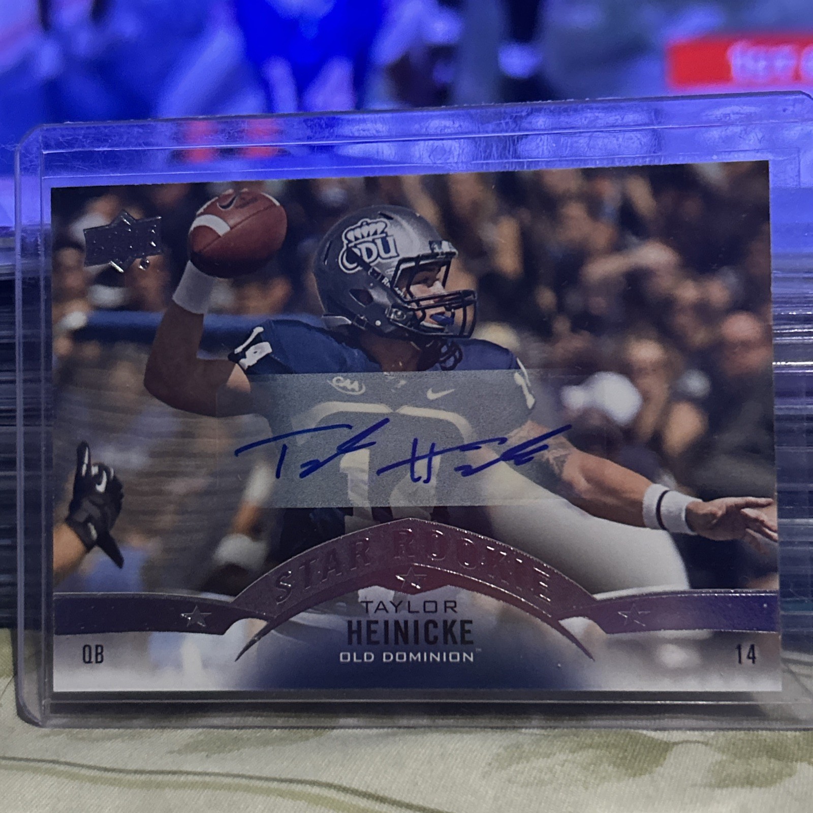 Taylor Heinicke Upper Deck #201 Autograph