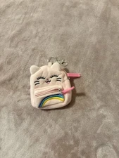 White Car Mini Backpack Purse Plush Keychain