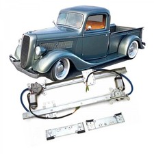 Flat Glass 12v Power Window Conversion Kit For 1937 Ford Pickup Truck Panel Flat Glass 12v Power Window Conversion Kit For 1937 Ford Pickup Truck Panel
