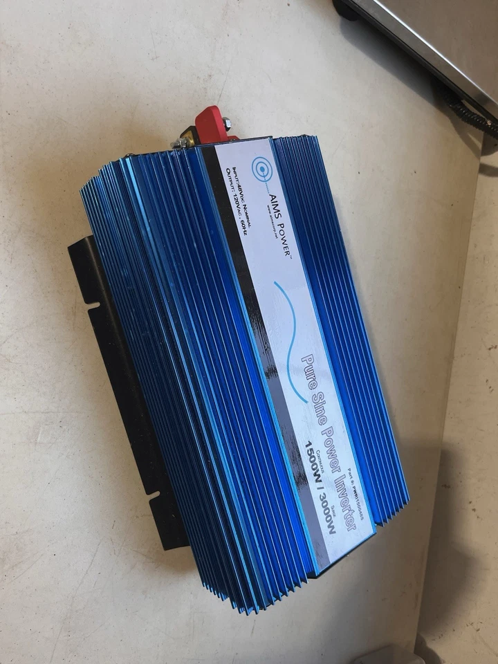 AIMS Power PWRI150048S (3000W Peak) 1500W Pure Sine Inverter 24V USB UNTESTED - Image 3 of 4