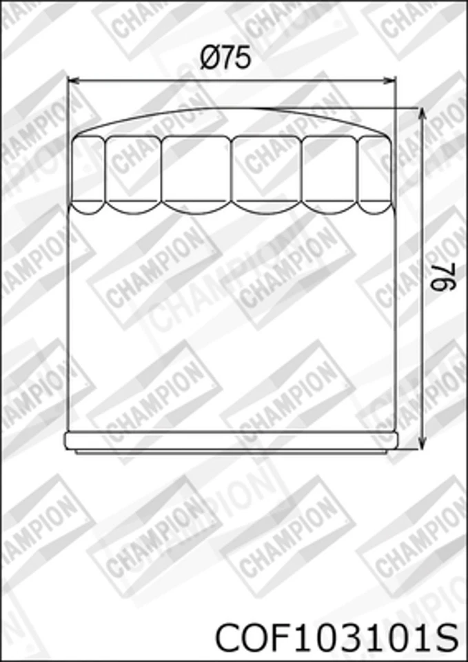 Ölfilter CHAMPION COF103101S Anschraubfilter für CITROËN PEUGEOT TALBOT 205 309 - Bild 2 von 4