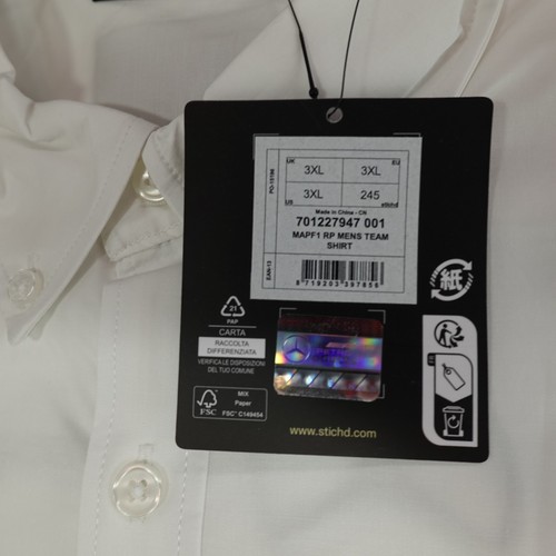 NWT Mercedes F1 Shirt Mens 3XL AMG Petronas 2024 Team Button Long Sleeve - Picture 7 of 13