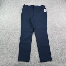 NEW Old Navy Womens Pants 6 Navy Blue Pixie High Rise Stretch Trousers NWT