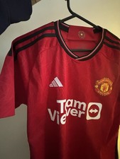Image of Manchester United 2023/24 Home Shirt Genuine Adidas Size Large