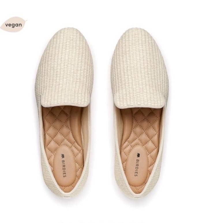 Birdies The Starling Natural Raffia Straw Flats Loafer Shoes Size 7.5 NIB 160$